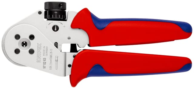 KN 97 52 63 - Vierdornpresszange, 180 mm, gedrehte Kontakte