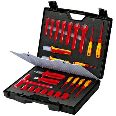KN 98 99 12 - Werkzeugsatz, VDE, Werkzeugkoffer, Elektriker, 26-teilig