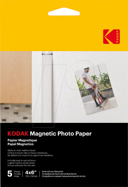 KODAK 9891031 - Magnetisches Fotopapier, 10 x 15 cm, 5 Blatt