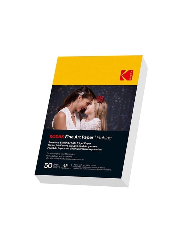 KODAK 9891199 - Fotopapier, 102 x 152 mm, Inkjet, Gravur-Effekt, 50 Blatt