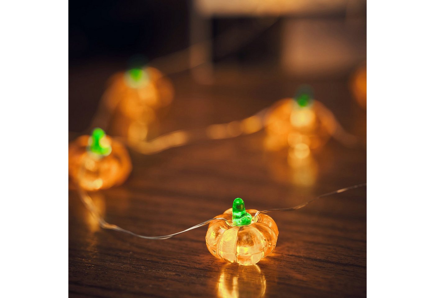 20er Micro Lichterkette Kürbisse