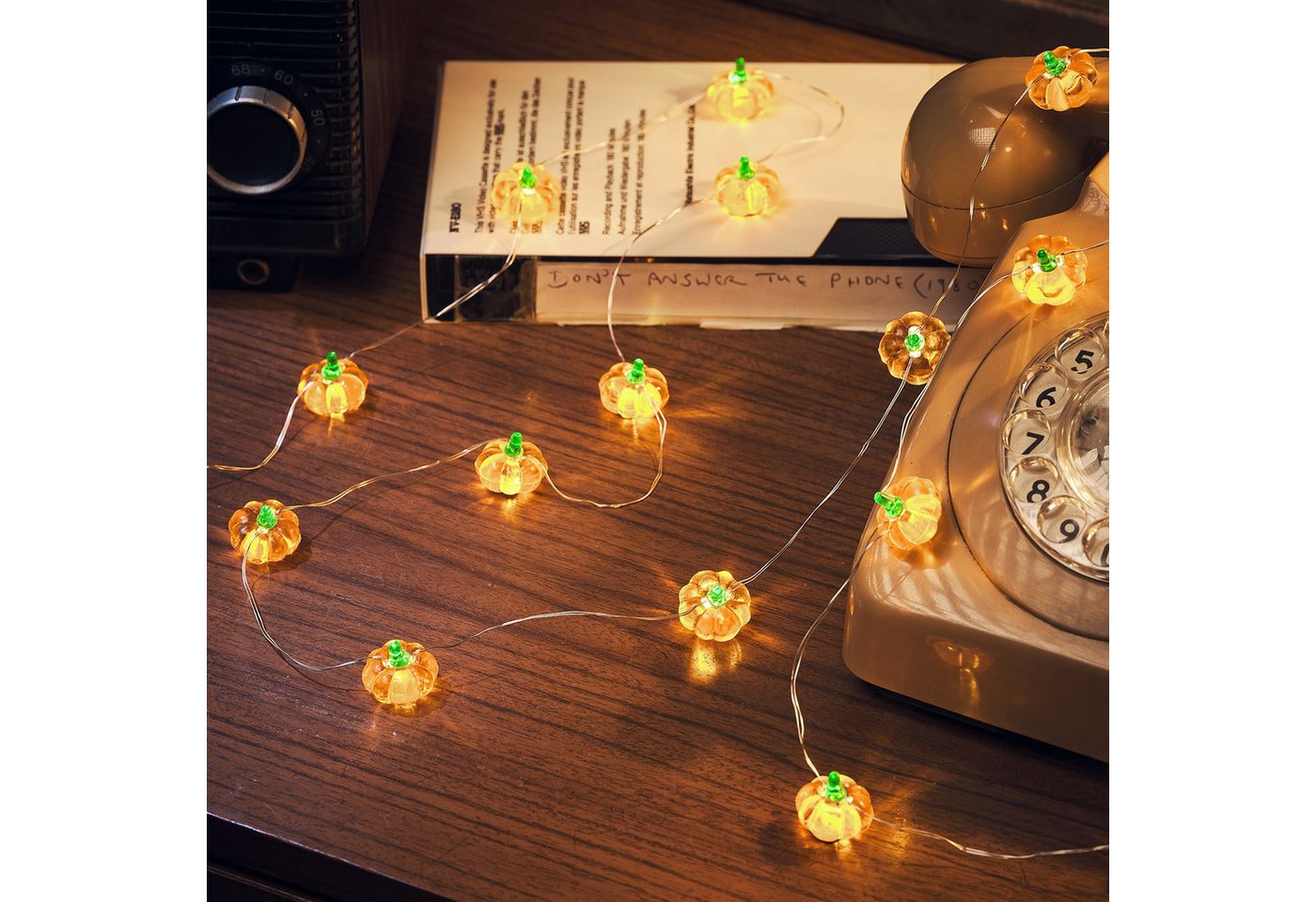 20er Micro Lichterkette Kürbisse Bild 5
