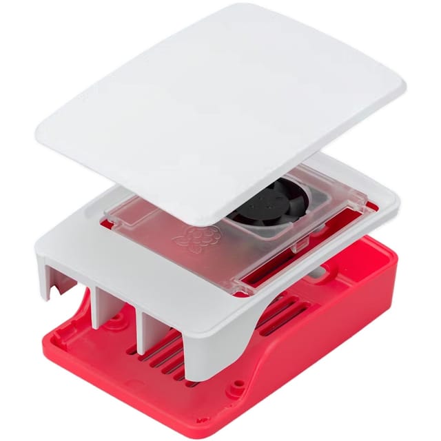 Raspberry Pi Originalgehäuse für Raspberry Pi 5, weiß/rot