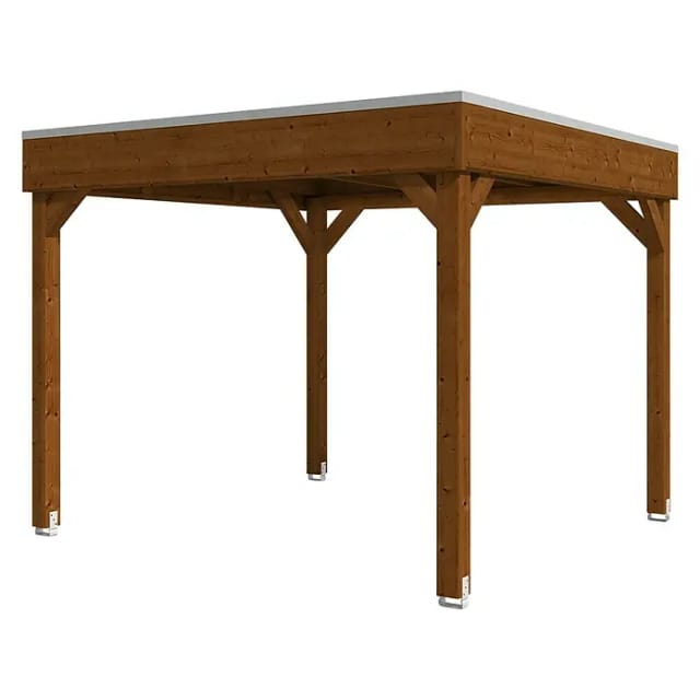 Skan Holz Holz-Pavillon Toulouse Nussbaum,asiert 294 cm x 294 cm
