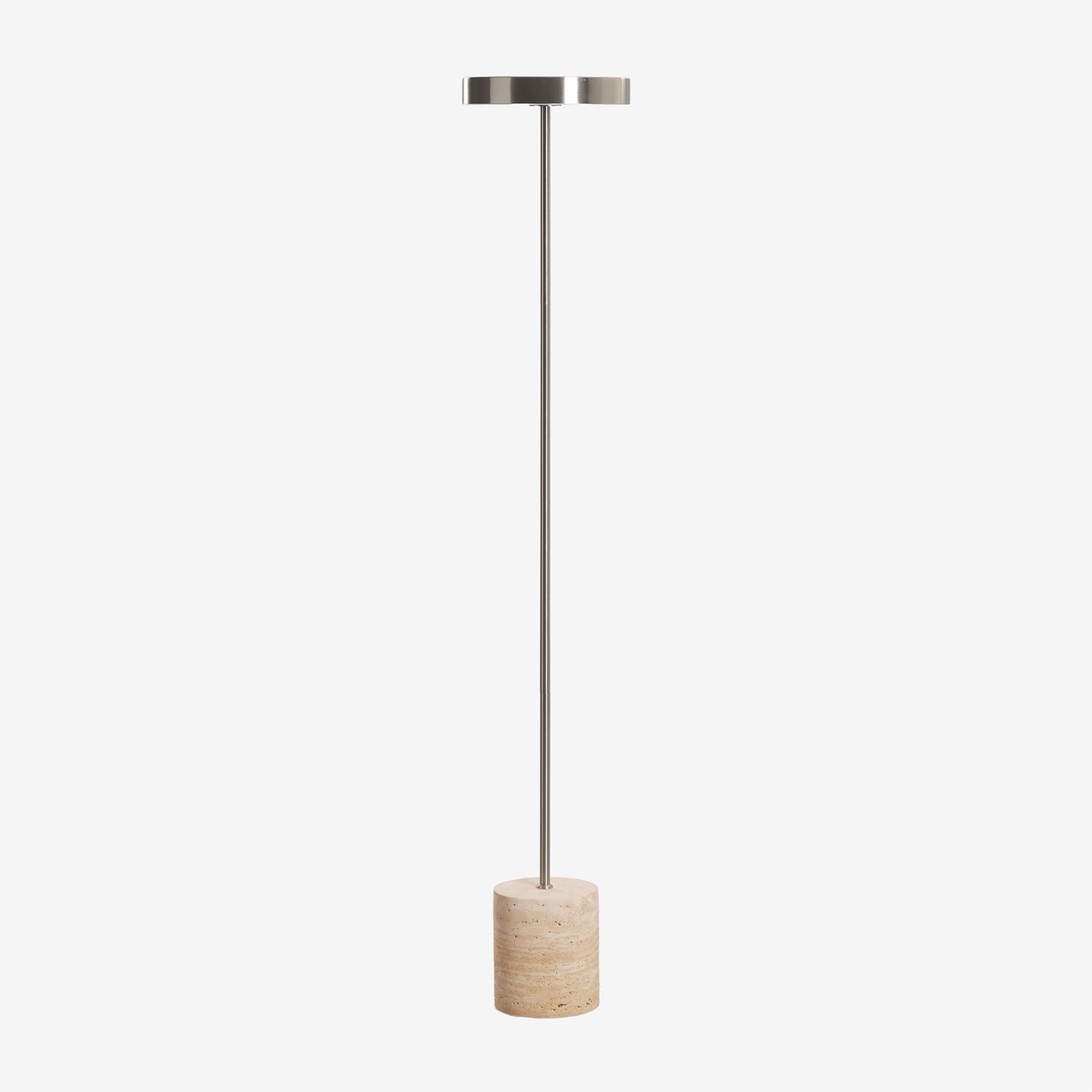 Sklum Led-stehlampe Aus Edelstahl Und Naturstein Isasia Travertin