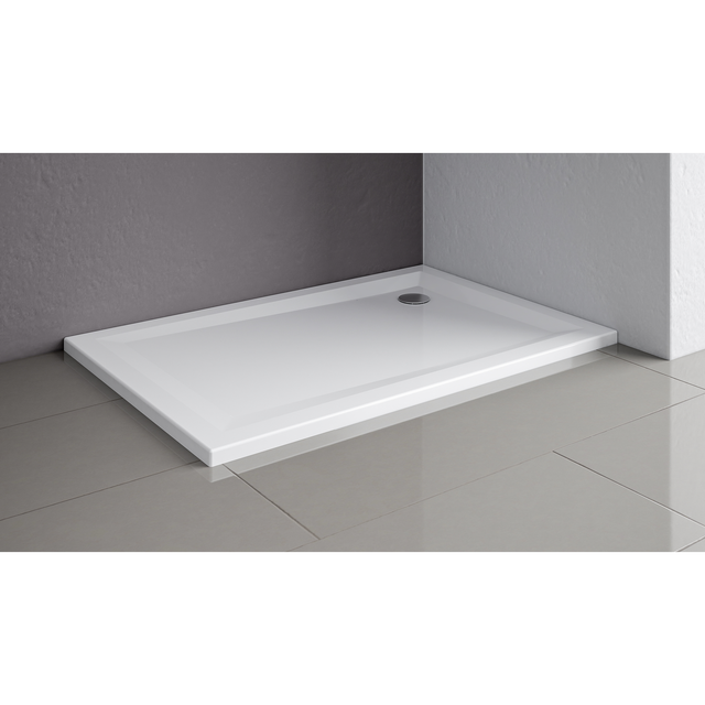 Schulte Duschwanne flach Rechteck weiß 75 x 90 cm