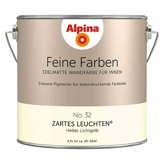 Alpina Feine Farben 'Zartes Leuchten' hellgelb matt 2,5 l