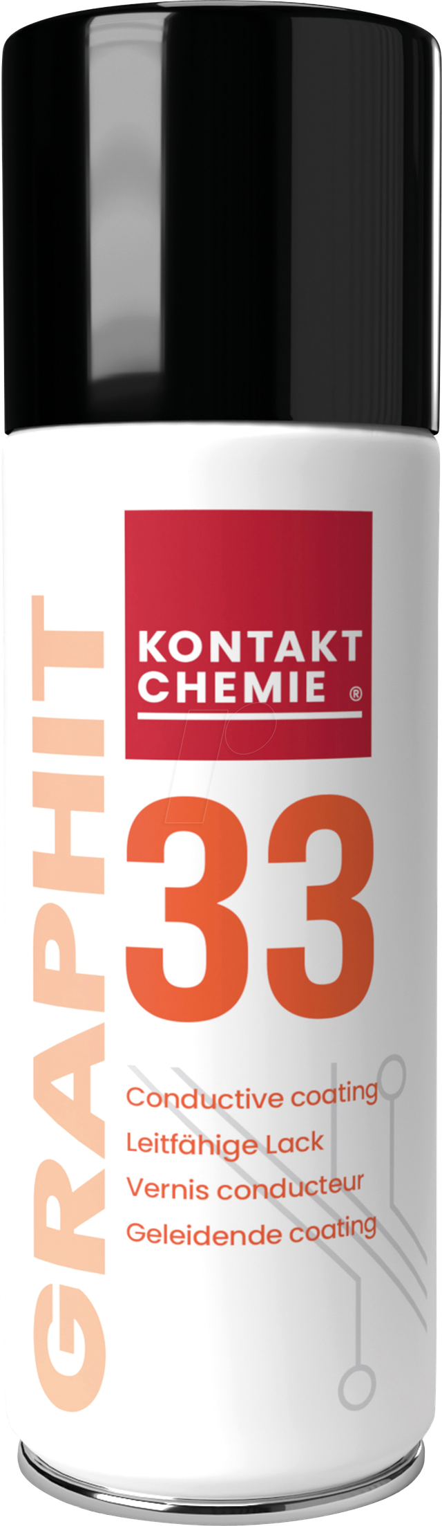 KONTAKT 218 - Graphitlack, Graphit 33, 200 ml, Leitlack
