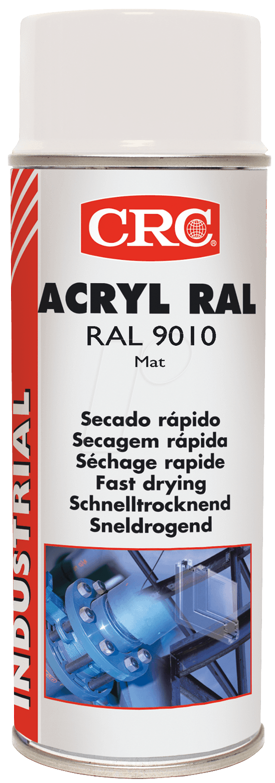 KONTAKT 31066 - Schutzlack, Acryl RAL 9010, 400 ml, Spraydose, weiß, matt