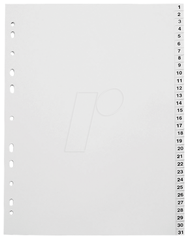 KREG A4 1-31 - Kunststoffregister, A4 (1-31)