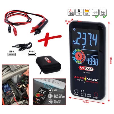 KS 150.1765 - Automatik Digital-Multimeter inkl. Prüfspitzen