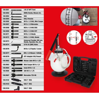 KS 150.9105 - Garage - Getriebeöl-Füllsystem-Satz, 23-teilig