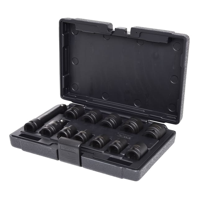 KS 515.0112 - 1/2'' Sechskant-Kraft-Stecknuss-Satz, kurz, 12-teilig