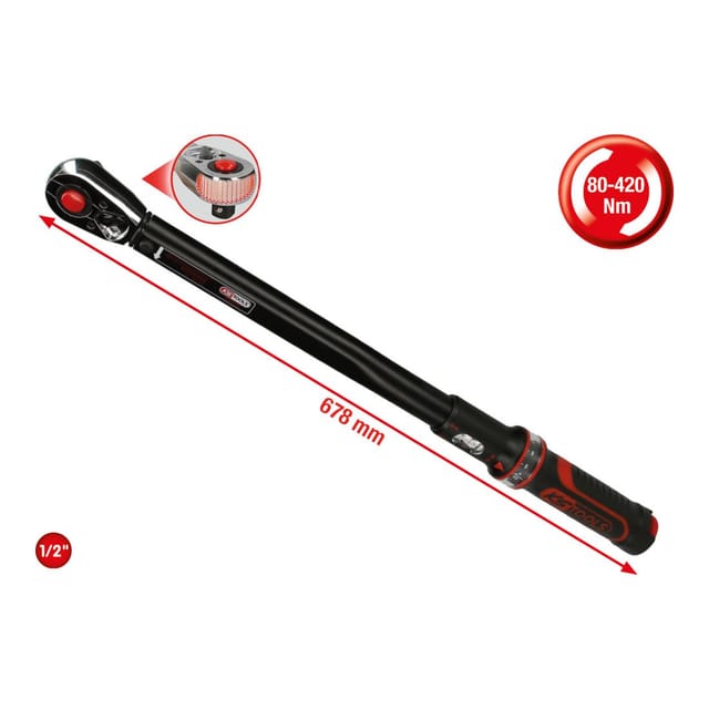 KS 516.1582 - 1/2'' Ratschen-Drehmomentschlüssel, 80-420Nm