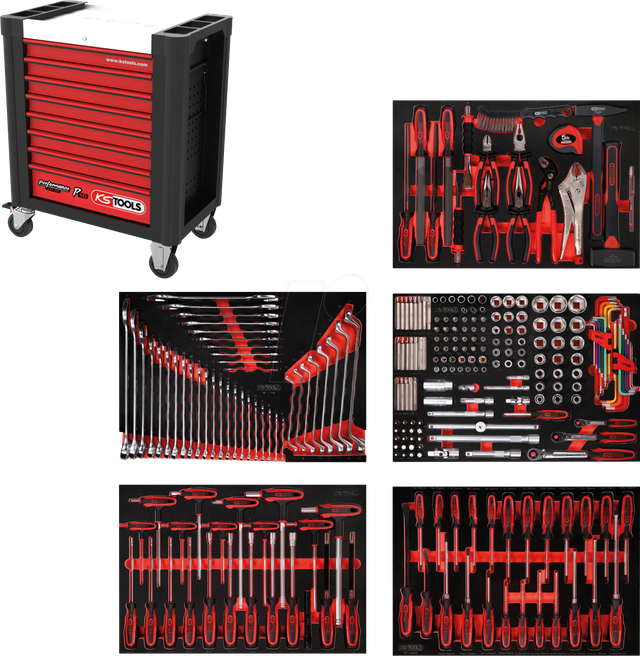 KS 810.5262 - Werkstattwagen Performanceplus P10 mit 8 Schubladen und 262 Werk