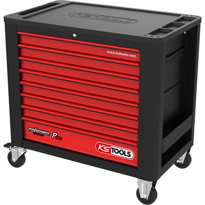 KS 873.2008 - PERFORMANCEplus P20 SCHWARZ/ROT Werkstattwagen mit 8 Schubladen