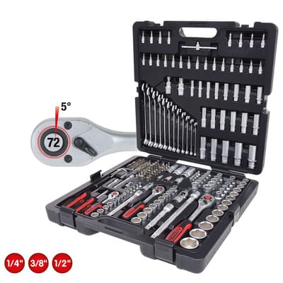 KS 917.0216 - 1/4''+3/8''+1/2'' Steckschlüssel-Satz, 216-teilig