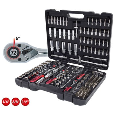 KS 918.0795 - 1/4''+3/8''+1/2'' CHROMEplus Steckschlüssel-Satz, 195-teilig
