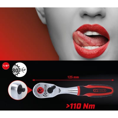 KS 935.1490 - 1/4'' Monster Umschaltknarre, 80 Zahn