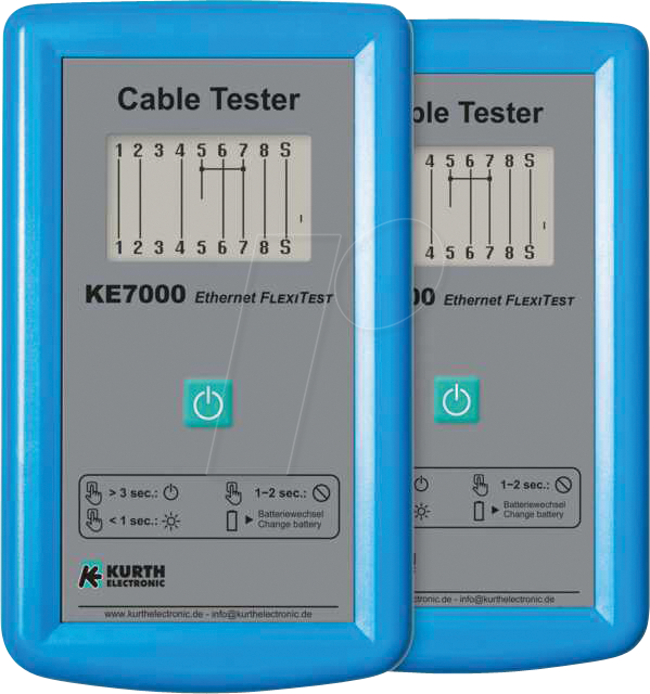 KURTH KE7000 - KE7000 Set - LAN Kabeltester - Gerätepaar