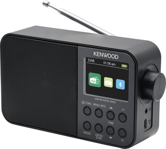 KW CR-M30DAB-B - DAB+/UKW Radio, TFT-Display, Bluetooth, Akku