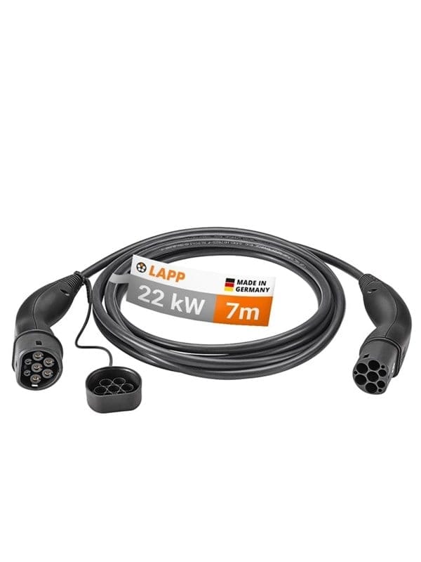 LAPP 61784 - Typ 2 Kabel, Standard, 22 kW, 32 A, 3-Phase, 7 m, schwarz