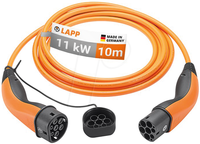 LAPP 75744 - Typ 2 Kabel, für E-Fahrzeuge, 11 kW, 20 A, 3 Ph, 10 m