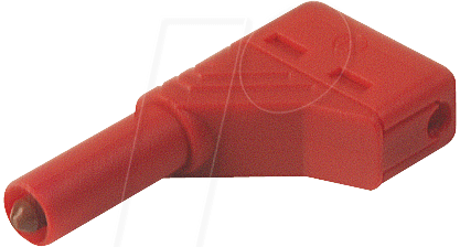 LAS S-W RT - Sicherheitslaborstecker, gewinkelt, rot