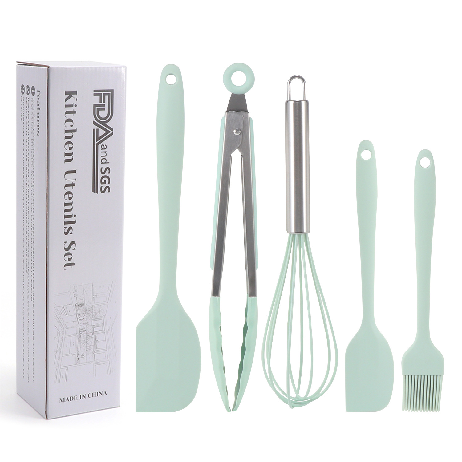 5er-set Silikonspatel – Antihaft-küchenhelfer Zum Backen Und Für Kuchen-x