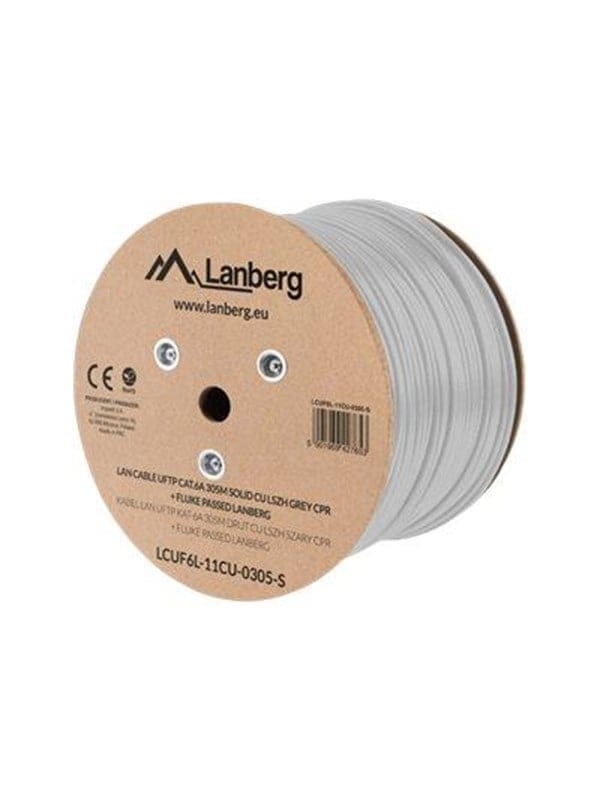 LBG F6L11CU0305S - Cat.6a Verlegekabel UTP, grau, 305m