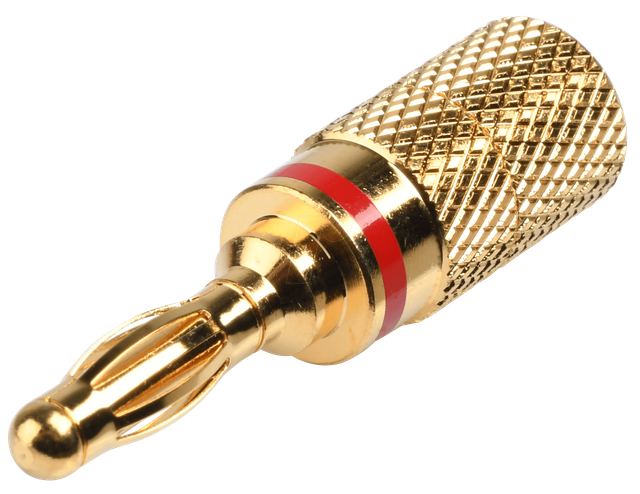 LBS VG RT - Lamellen-Bananenstecker - vergoldet, 6 mm, rt