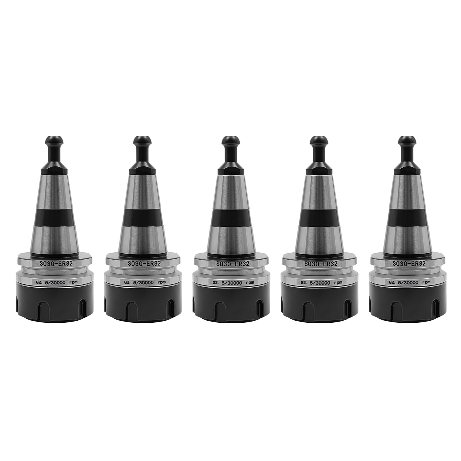 5er-set Ausgewuchtete Spannzangen Nach Iso 30 Er32-45l, Gewinde G2,5, 30.000 U/min, Cnc-werkzeughalter Aus Edelstahl Mit Spannschraube, Für Fräs- Und Drehmaschinen
