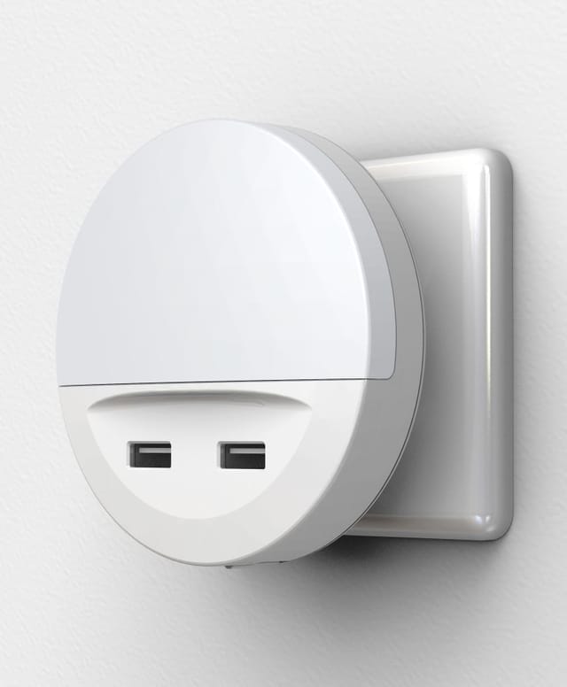 LDV 075266902 - Nachtlicht LUNETTA, 3 lm, mit 2 x USB Lader