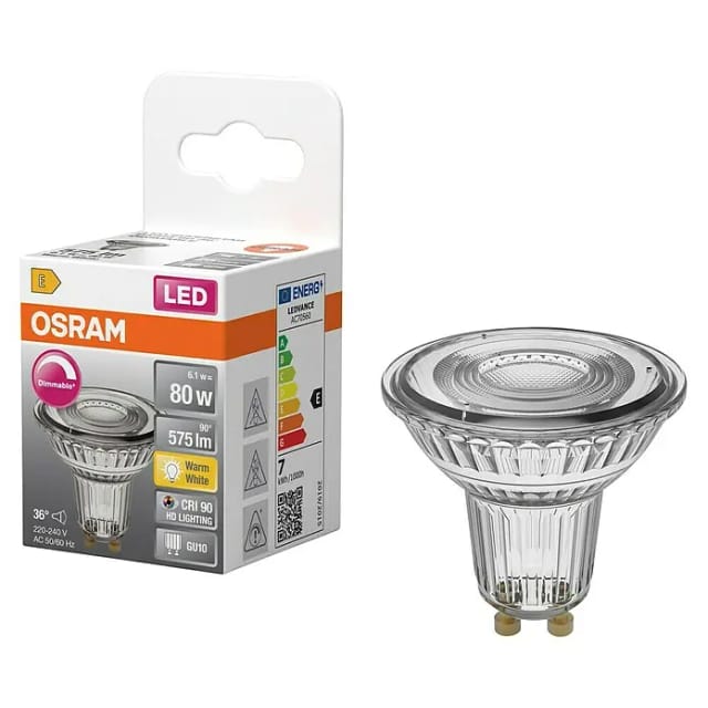 LDV 854456930 - LED-Lampe Superstar PAR 16 GU10, 6,1 W, 575 lm, 2700 K, dimmbar