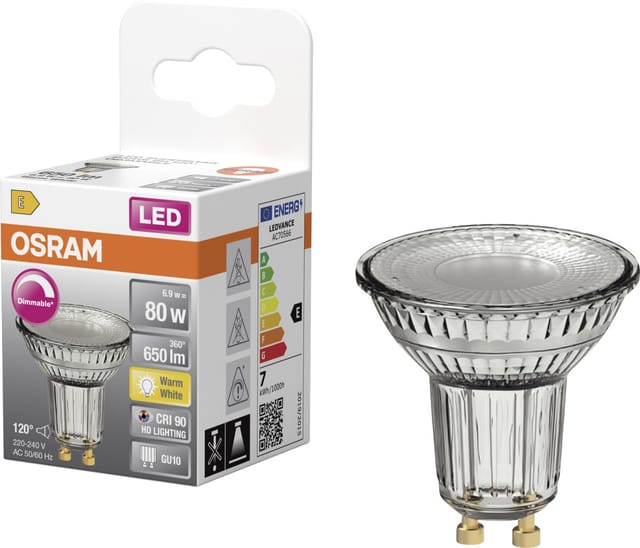 LDV 854456978 - LED-Lampe Superstar PAR 16 GU10, 6,9 W, 650 lm, 2700 K, dimmbar
