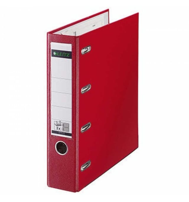 LEITZ 10120025 - Doppelordner PP, A4, 2x A5 quer, rot