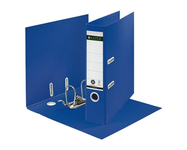 LEITZ 10180035 - Qualitäts-Ordner 180°, Recycle, blau, 80 mm
