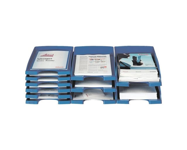 LEITZ 52370035 - Briefkorb A4 Plus, flach, blau