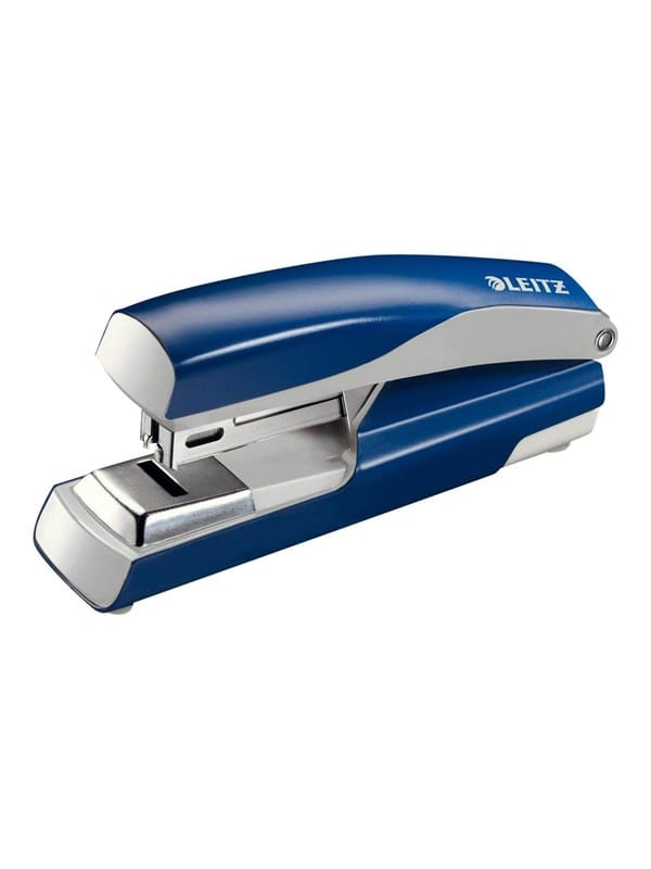 LEITZ 55050035 - Heftgerät, Flachhefter, bis zu 30 Blatt, NeXXT, blau