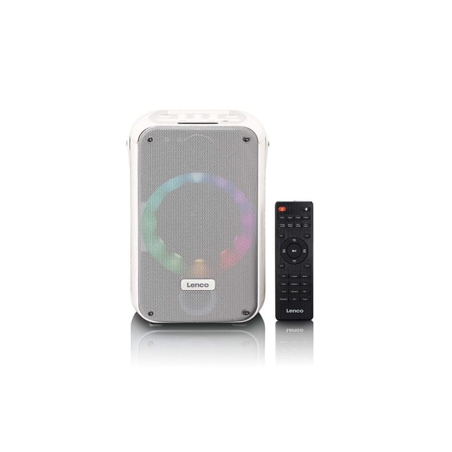 LENCO BTC-060 - Lautsprecher, Bluetooth, Karaokefunktion, weiß