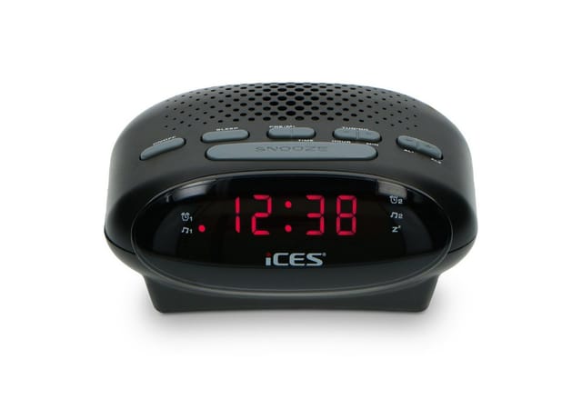 LENCO ICR210BK - UKW Radiowecker, LED-Display, schwarz