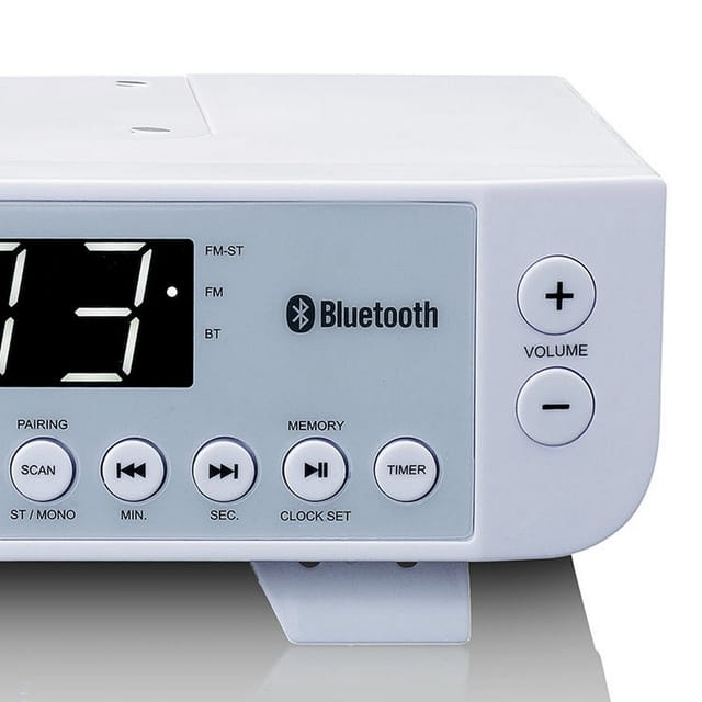 LENCO KCR-100WH - Küchenradio, UKW, Bluetooth, unterbaufähig