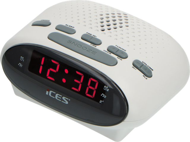 LENCO ICR210WH - UKW Radiowecker, LED-Display, weiß