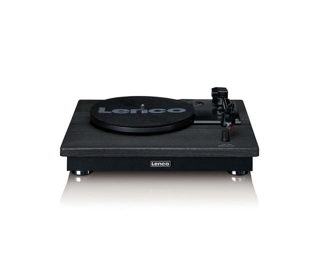 LENCO LS-100BK - Plattenspieler, Bluetooth, inkl. 2 Lautsprecher, schwarz