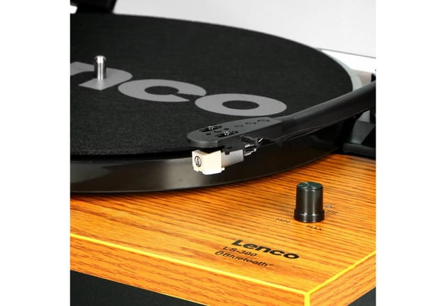 LENCO LS-300WD - Plattenspieler, Bluetooth, inkl. 2 Lautsprecher, wood