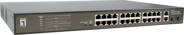 LEVELONE FGP2831 - Switch, 28-Port, Fast Ethernet, SFP, PoE+