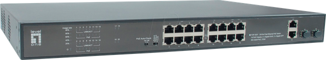 LEVELONE FGP2031 - Switch, 20-Port, Fast Ethernet, SFP, PoE+