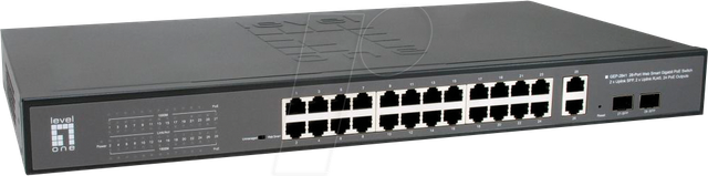 LEVELONE GEP2841 - Switch, 28-Port, Gigabit Ethernet, PoE++, SFP