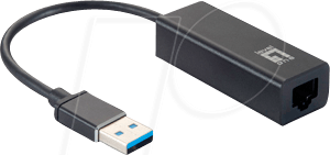 LEVELONE USB0401 - Adapter USB 3.0 Typ-A>1x LAN RJ45 kompakt schwarz