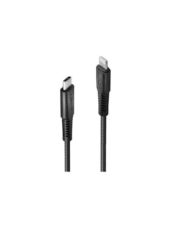 LINDY 31286 - Sync- & Ladekabel, USB-C > Lightning, MFi, 1 m
